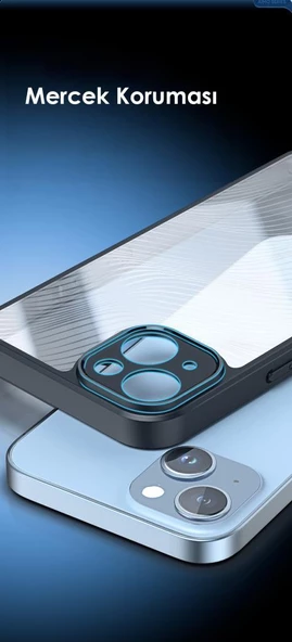 Polham iPhone 14 Plus Uyumlu Premium Buzlu Sert Kamera Koruyuculu Kılıf, Parmaz İzi Bırakmayan Kılıf - 4