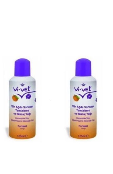 Vi-Vet Ağda Sonrası Temizleme Ve Masaj Yağı Portakal 125 ml 2 Ad.