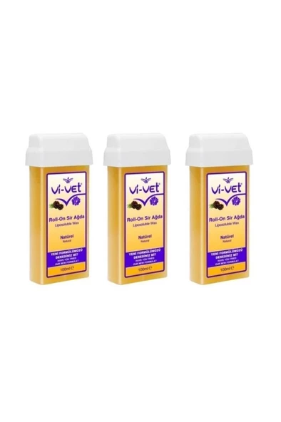 Vi-Vet Roll-On Sir Ağda Naturel 100 ml 3 Ad.