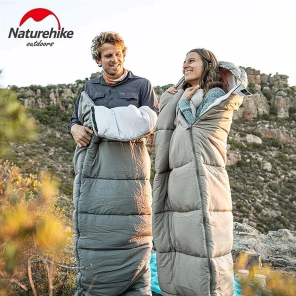 Naturehike M180 Pongee Pamuklu Uyku Tulumu -8°C  Gri Right - 10