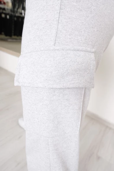 İki İplik Kargo Cepli Eşofman Altı Gri1 - 9238.1250. - 5