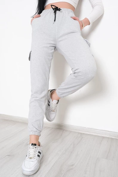 İki İplik Kargo Cepli Eşofman Altı Gri1 - 9238.1250. - 10