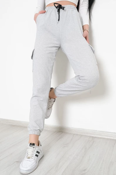 İki İplik Kargo Cepli Eşofman Altı Gri1 - 9238.1250. - 8