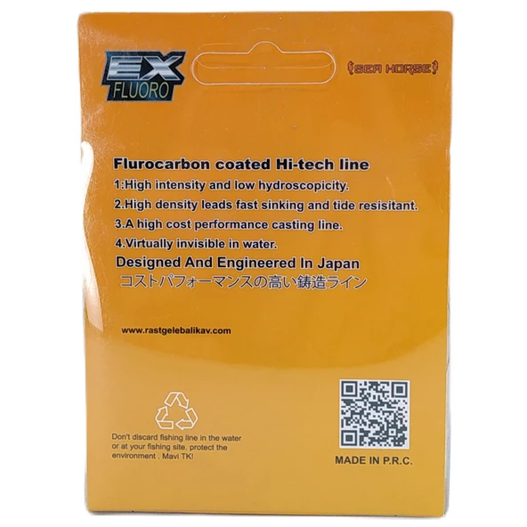 Sea Horse Ghost 200m Hayalet Misina Fluorocarbon Coated Şeffaf - 5