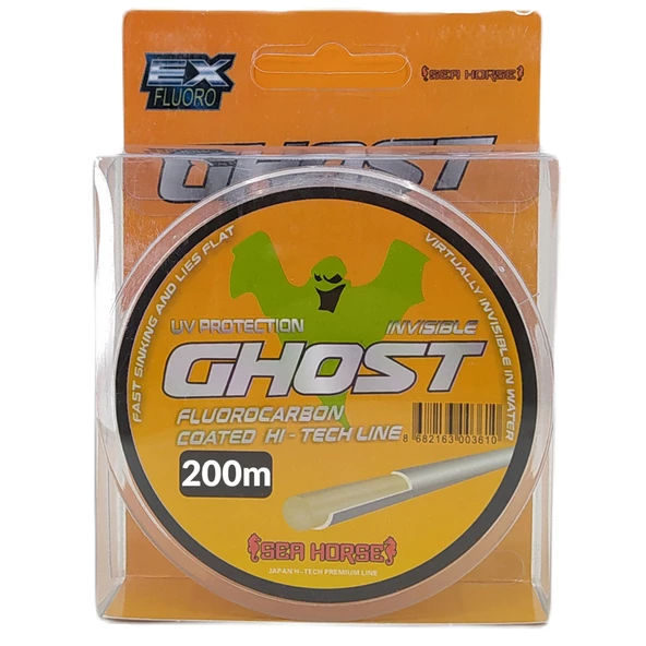Sea Horse Ghost 200m Hayalet Misina Fluorocarbon Coated Şeffaf - 4