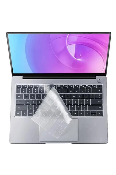 Apple Macbook 13.3' Air A1932 Klavye Koruyucu Transparan Buzlu Silikon Ped - 2