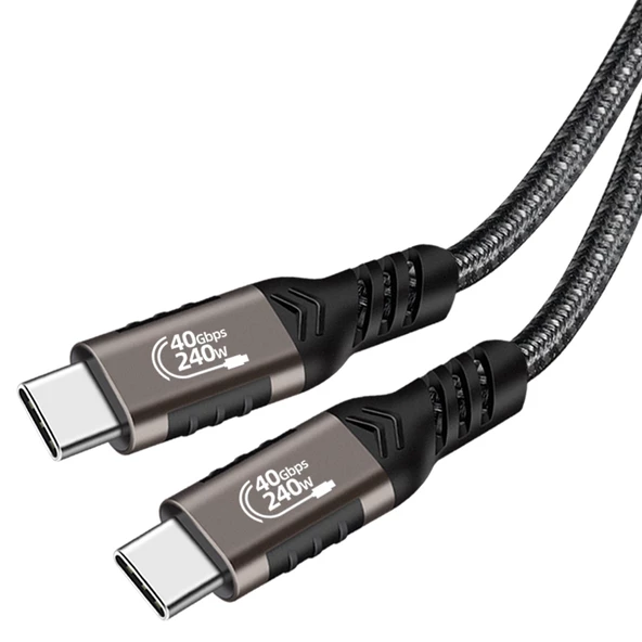 QG01 Type-C to Type-C USB4 PD Data Kablosu 240W 40Gbps 8K@60Hz 1.2 Metre - 2