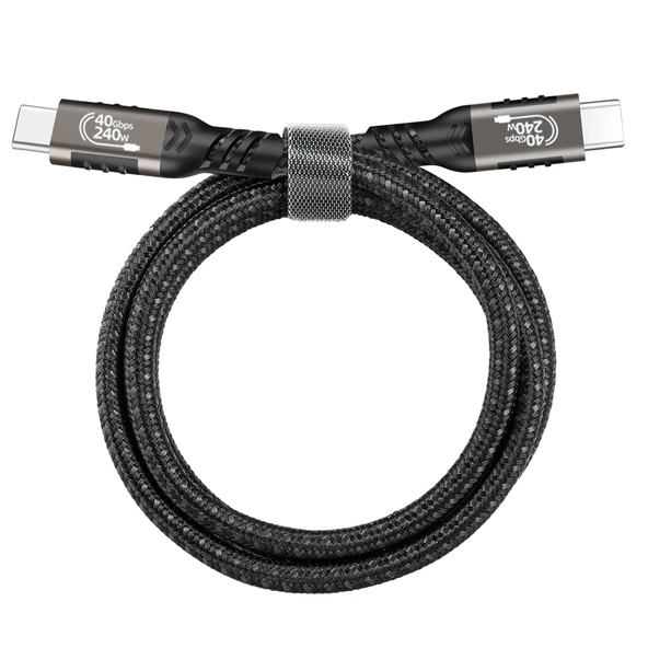 QG01 Type-C to Type-C USB4 PD Data Kablosu 240W 40Gbps 8K@60Hz 1.2 Metre - 7