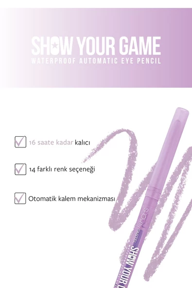PASTEL Show Your Game Suya Dayanıklı Göz Kalemi 404 - 3