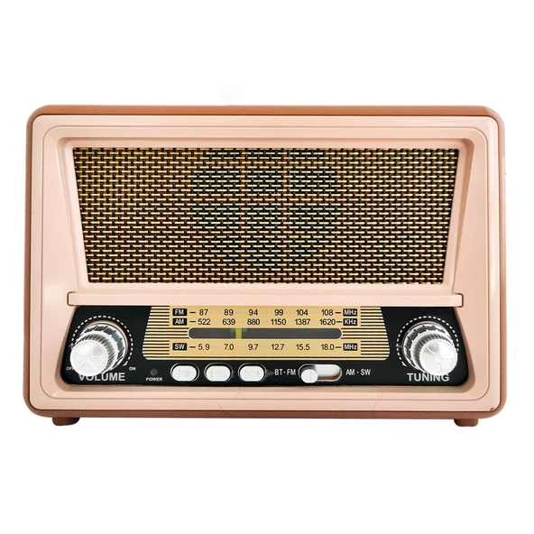 Radyo Nostalji Şarjlı Bt/Usb/Sd/Aux/Fm Cameron Cm-865Bt