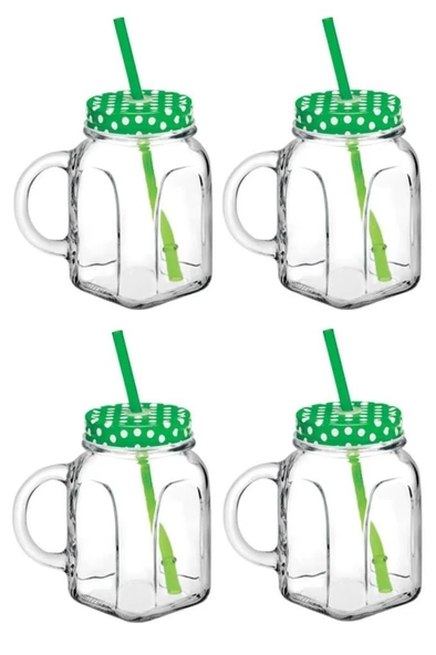 Pipetli Cam Bardak Kavanoz 450cc 80388 - 3