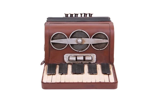 Dekoratif Metal Akordeon Dekoratif Obje Biblo Hediyelik ürün görseli