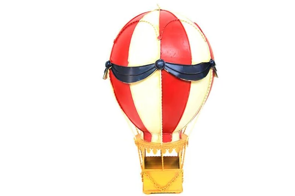 Dekoratif Metal Sıcak Hava Balonu Vintage Biblo Ev Ofis Hediyelik - 3
