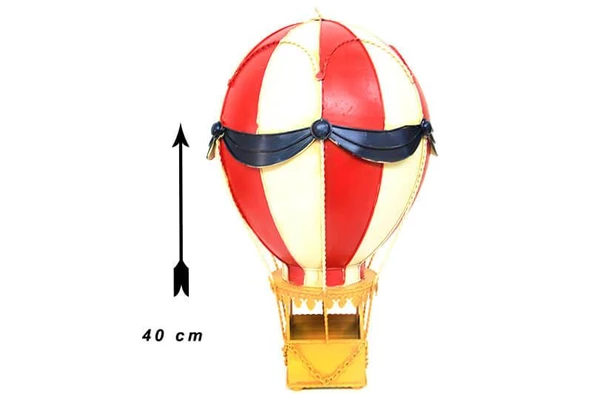 Dekoratif Metal Sıcak Hava Balonu Vintage Biblo Ev Ofis Hediyelik