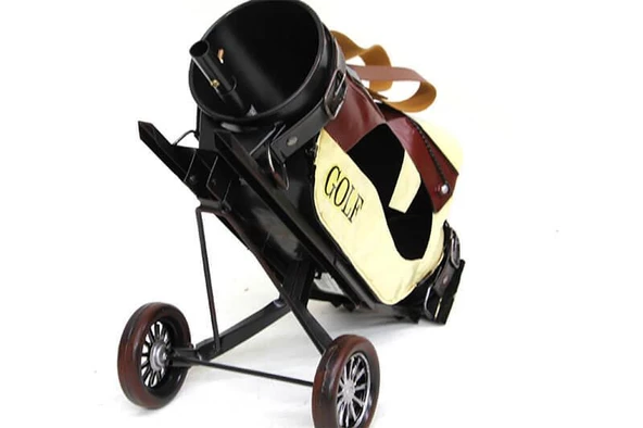 Dekoratif Metal Golf Arabası Golf Vintage Ev Ofis Dekoratif Hediyelik - 2