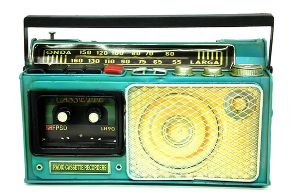 Dekoratif Metal Radyo Kumbara Vintage Biblo Hediyelik - 2