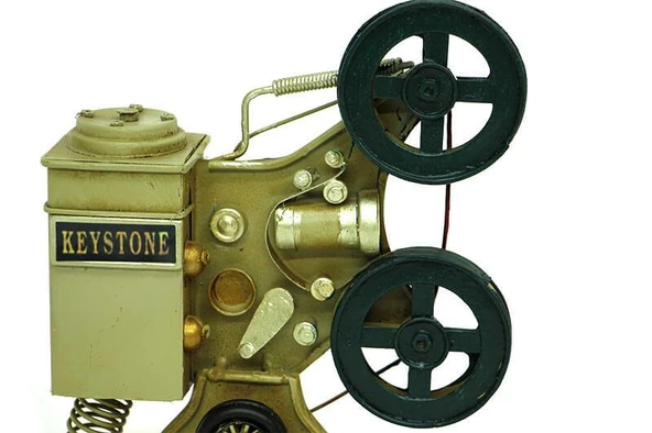 Dekoratif Metal Sinemaskop Biblo Vintage Ev Ofis Hediyelik - Resim 3