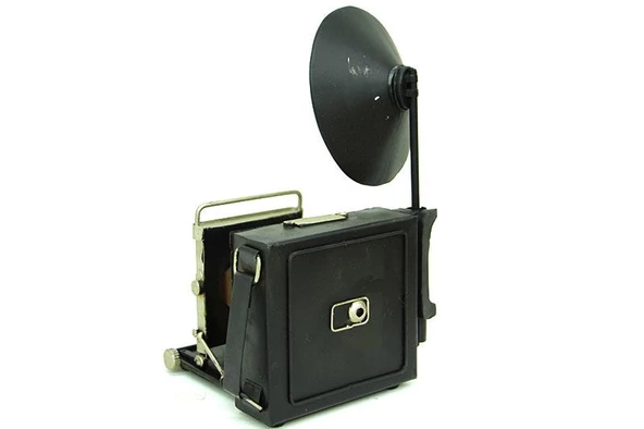 Dekoratif Metal Fotoğraf Makinesi Biblo Vintage Hediyelik - 4