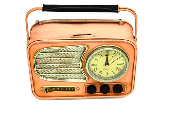 Dekoratif Metal Radyo Saat Masa Saati Vintage Ev Ofis Hediyelik - 2