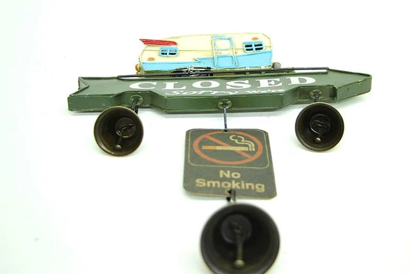 Dekoratif Metal Karavan Kapı Rüzgar Çanı Vintage Hediyelik - 4