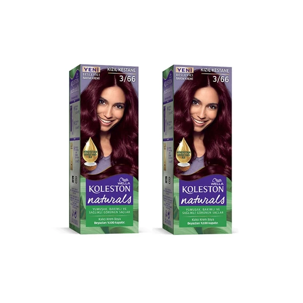 Naturals Saç Boyası Kızıl Kestane 3/66 2x Paket