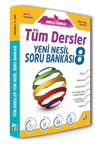 Akıllı Damla 8.Sınıf Yeni Nesil Tüm Dersler Soru Bankası