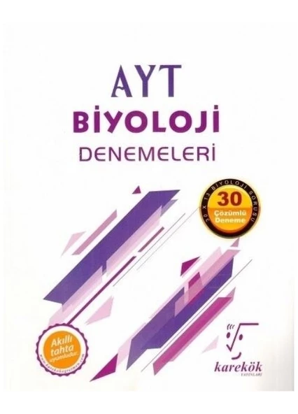 Karekök Yayınları AYT Biyoloji 30 Çözümlü Deneme