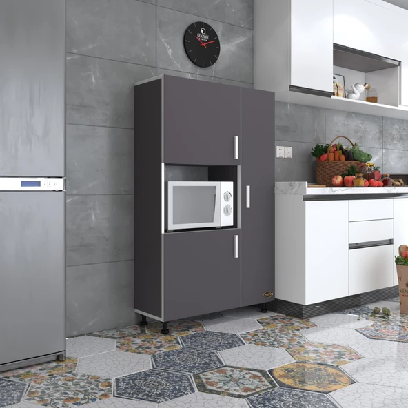 Kenzlife mini fırın dolabı alpkuntsol gri 148*90*30 ayaklı mikroalga midi fırın mutfak