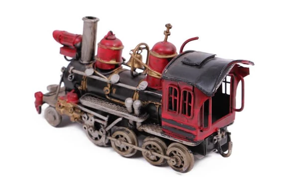 Dekoratif Metal Lokomotif Biblo Hediyelik - Resim 2