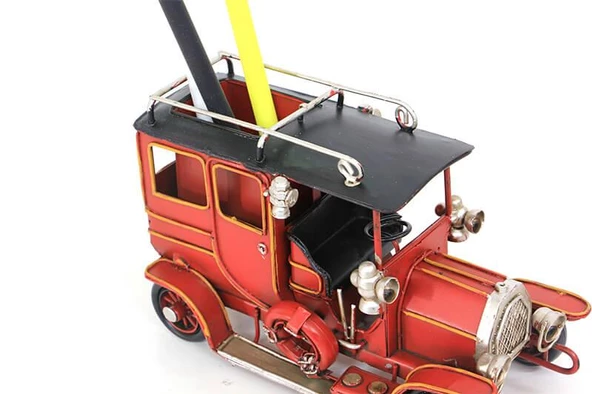 Dekoratif Metal Araba Kalemlik Biblo Hediyelik Okul Gereci - Resim 2