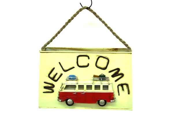 Dekoratif Metal Saksı Vintag Minibüs Temalı Hediyelik - 2