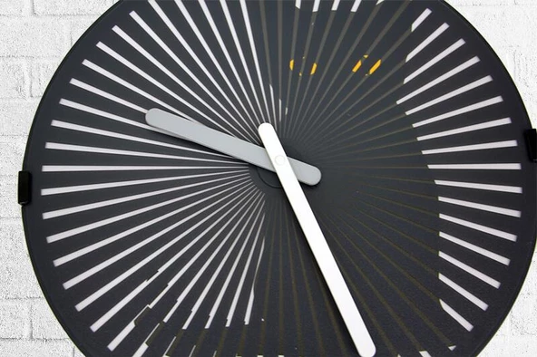 Saat Hareketli Kedi Sesli Duvar Saati Kedili Dekoratif Hediyelik - 2