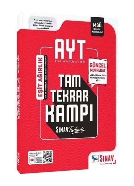 Sınav Yayınları AYT Eşit Ağırlık Tam Tekrar Kamp