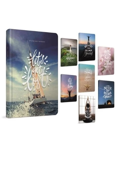 Gıpta Defter Travel Journal İplik Dikiş Sert Kapak 13x21 Cm 120 Yaprak Çizgili