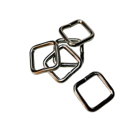 2 cm Kare Metal Halka, Çanta Sapı İçin Kare Halka 5 Adet - 6