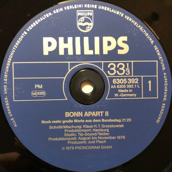 Bonn Apart 2 - Noch Mehr Große Worte Aus Dem Bundestag - Plak alithestereo - 4