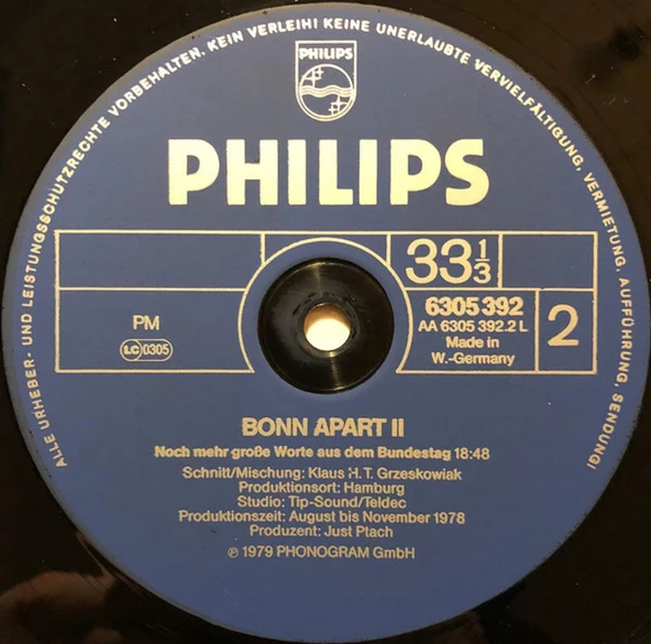 Bonn Apart 2 - Noch Mehr Große Worte Aus Dem Bundestag - Plak alithestereo - 3