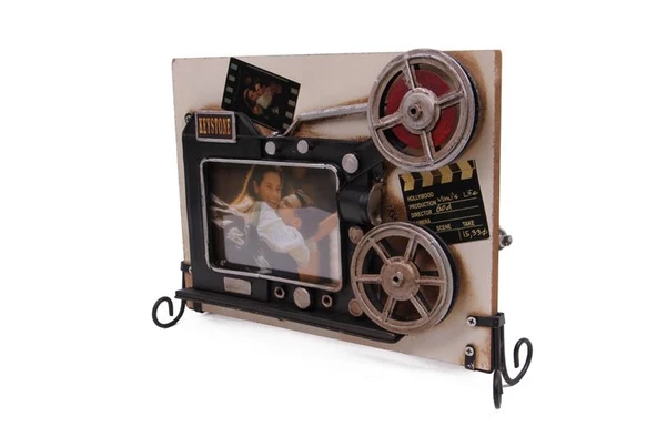 Dekoratif Metal Çerçeve Sinema Projektörü Dekorlu Hediyelik - 3