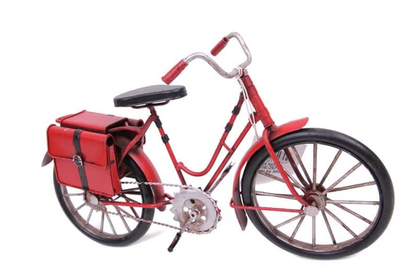 Dekoratif Metal Bisiklet Çantalı Vintage Ev Ofis Hediyelik - 2