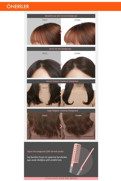 Saçlara Kolay Şekil Veren Saç Kurutma Fırçası - 2