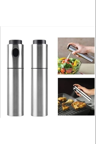 Paslanmaz Çelik Gövdeli Sprey Yağlık Zeytinyağ Sirke Püskürtücü - 5