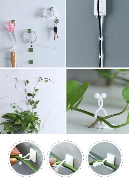 Sarmaşık ve Kablo Düzenleyici Çok Amaçlı Klips 10 Adet - 3