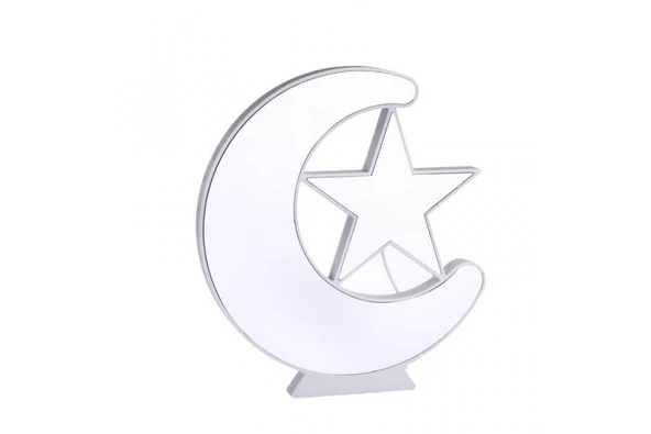 Ay Yıldız Pano Türk Bayrağı Şerit Ledli Işıklı Tablo Hediyelik - 2