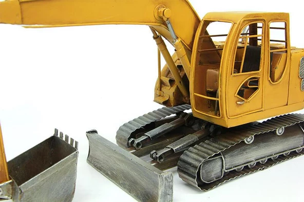 Dekoratif Metal Ekskavatör İş Makinesi Biblo Dekoratif Hediyelik - 5
