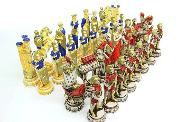 Satranç Taşı Polyester Ortaboy Truva Dekoratif Hediyelik - 5