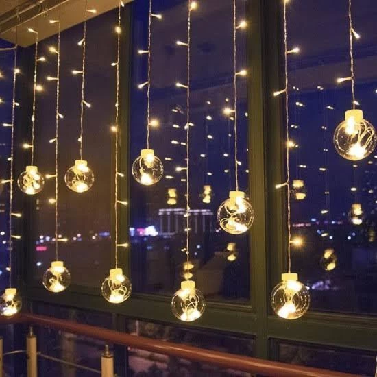 Top Dekorlu Animasyonlu Dekoratif Perde Led Işık 3 Metre