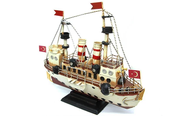 Metal Gemi Biblo Dekoratif Hediyelik - 3