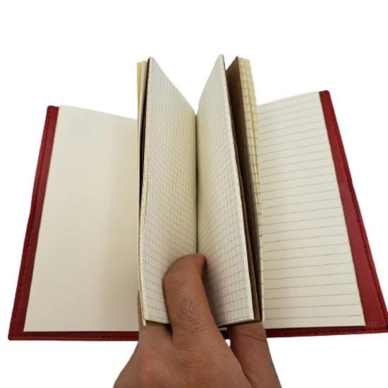Pusula Tasarımlı Kırmızı Deri Defter Hediyelik - 2