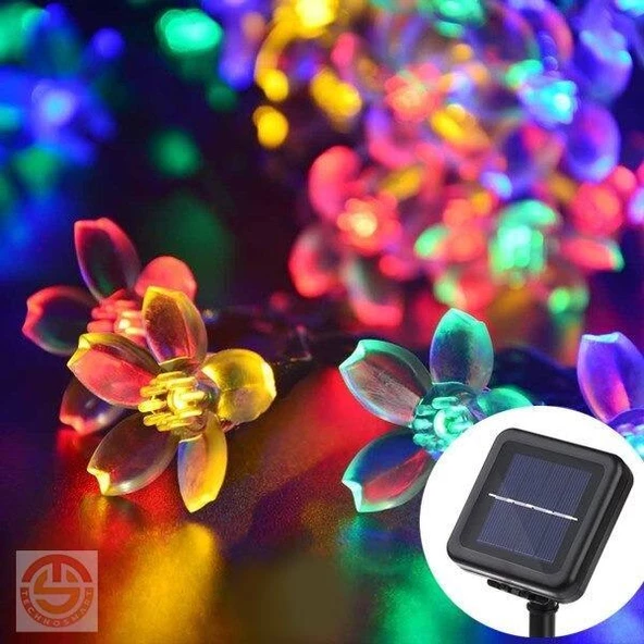 Solar 30 Ledli Çiçekli RGB Bahçe Aydınlatma Dekorasyon Güneş Enerjili - 4