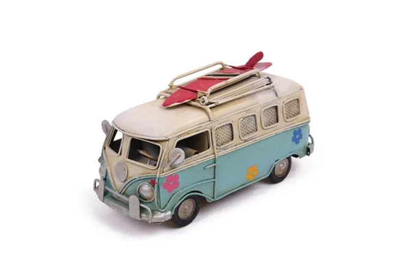 Dekoratif Metal Minibüs Çerçeveli ve Kumbaralı Hediyelik - Resim 4